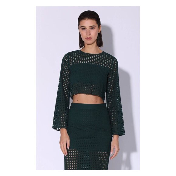 WALTER BAKER Fontaine Crop Top Carnaby Eyelet - Picture 1 of 5